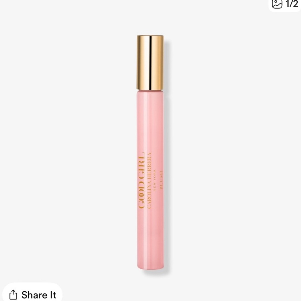 Carolina Herrera Pink Lip Gloss with Gold Cap